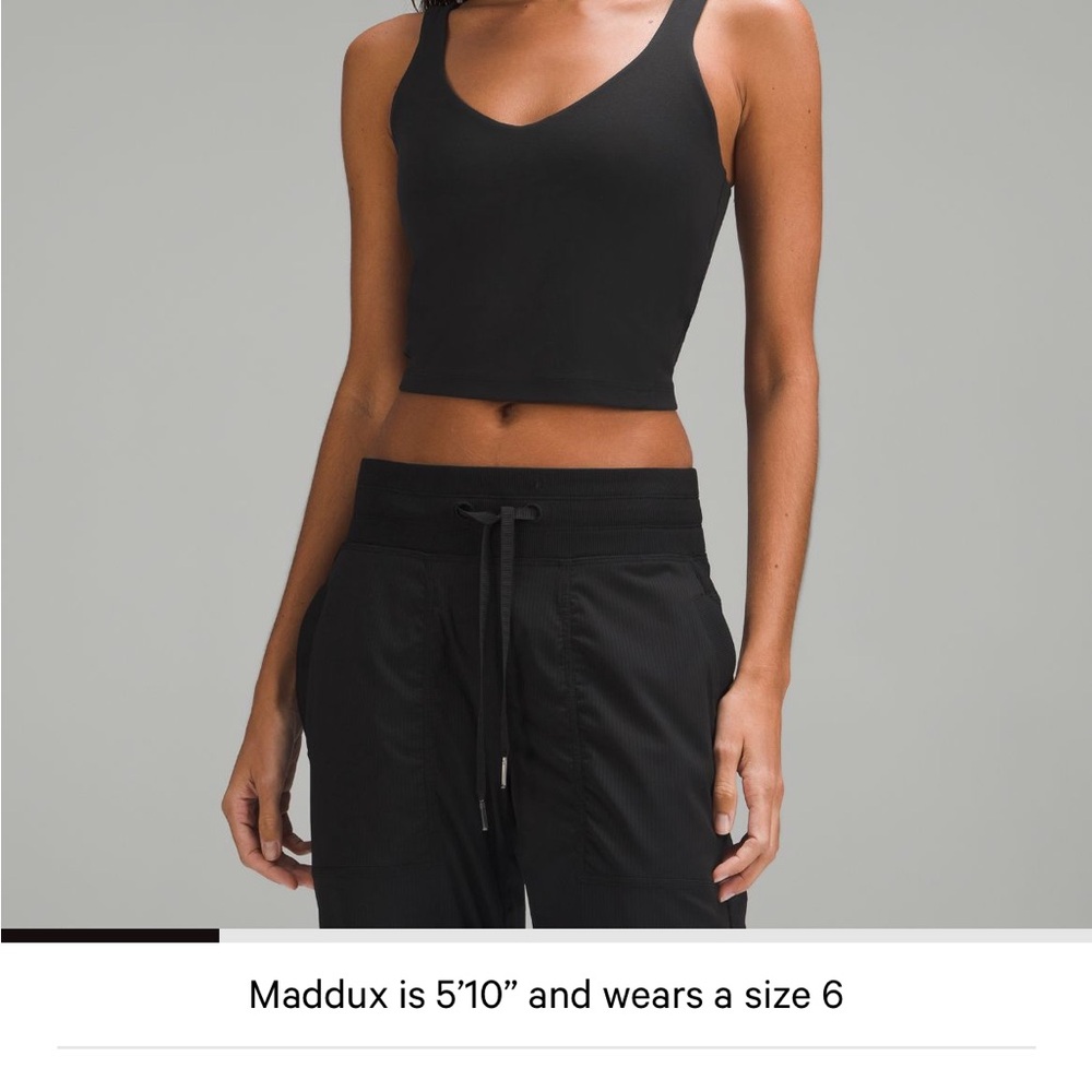 lululemon athletica Black V-Neck Crop Top